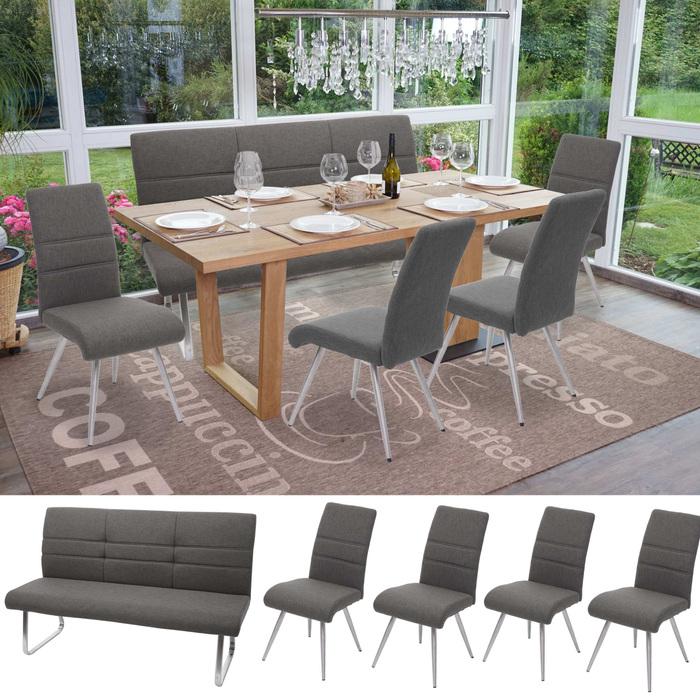 Actual product image Mendler Set 4x+bench HWC-G55