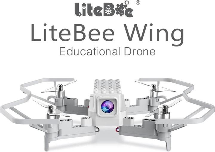 Actual product image LiteBee Drone V2 in building block system for STEM