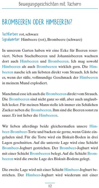Produktbild Geschichten zum Bewegen (Deutsch, Annika Schneider, Natali Mallek, 2018)