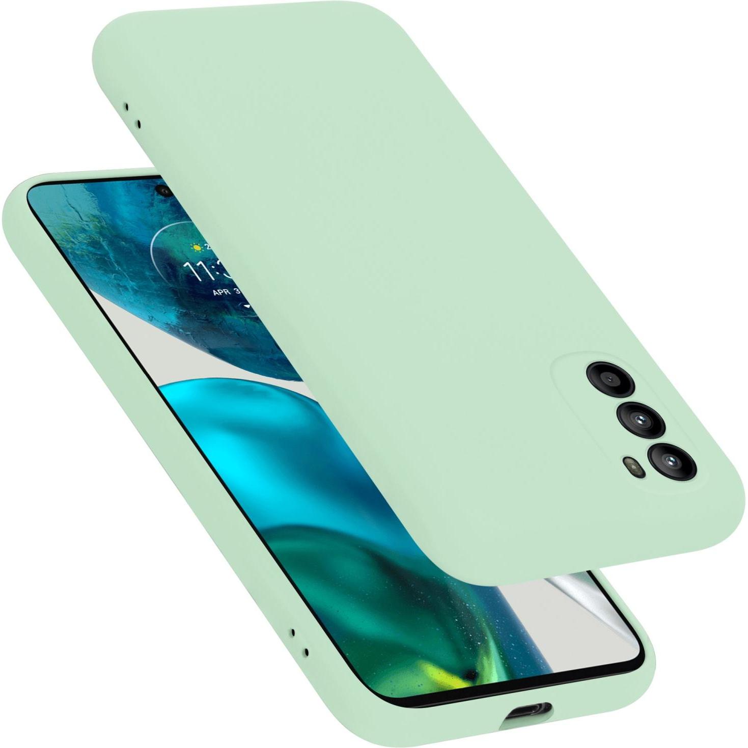 Cadorabo TPU Liquid Silicone Case Hülle für Motorola MOTO G52 4G / G82 5G (Motorola Moto G82 5G), Smartphone Hülle, Grün