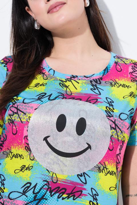Produktbild Angel of Style T-Shirt, bequeme Passform, Metallic-Smiley (56)