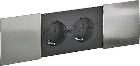 Actual product image Bachmann DUE Type F Black Socket (2 x, CEE 7/3, 0.20 m)