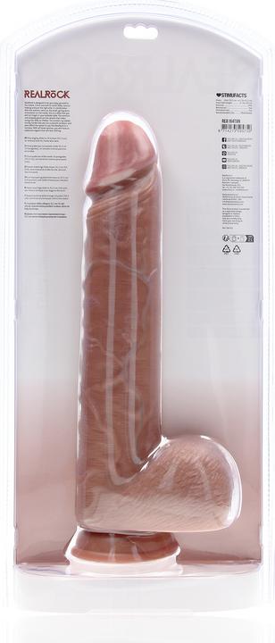 Actual product image RealRock Extra Large Straight with Balls 14 / 35,5 cm - Tan