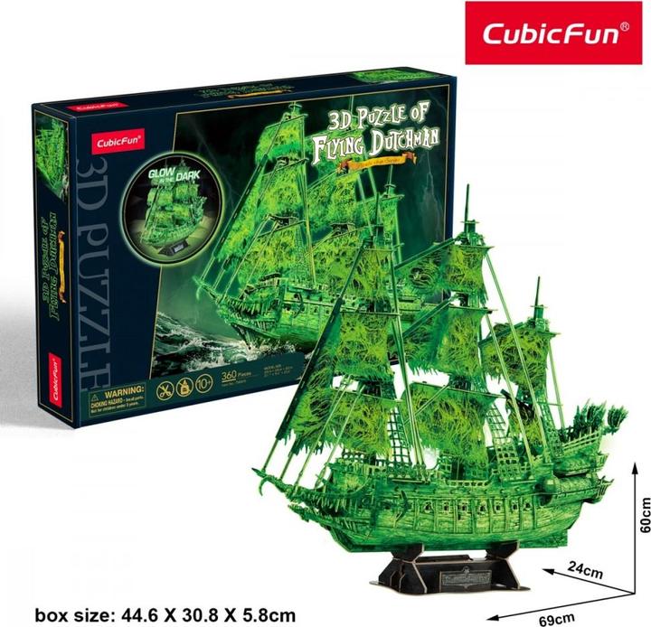 Actual product image Cubicfun Puzzle 3D Latający Holender świecący w ciemności (360 pieces)