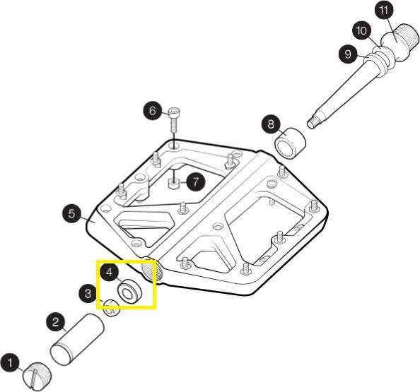 Crankbrothers Pedal Enduro Bearings Pedal MAX Lager, 6x13x5mm