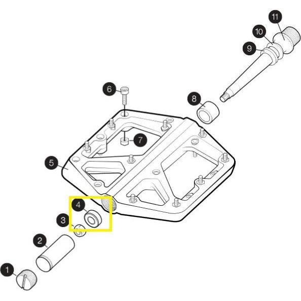 Crankbrothers, Schuhplatten, Pedal Enduro Bearings Pedal MAX Lager, 6x13x5mm