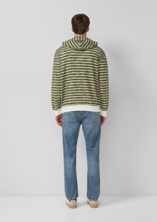 Produktbild s.Oliver Sweatshirt Strukturiertes Kapuzen-Sweatshirt im Modern Fit (L, S)