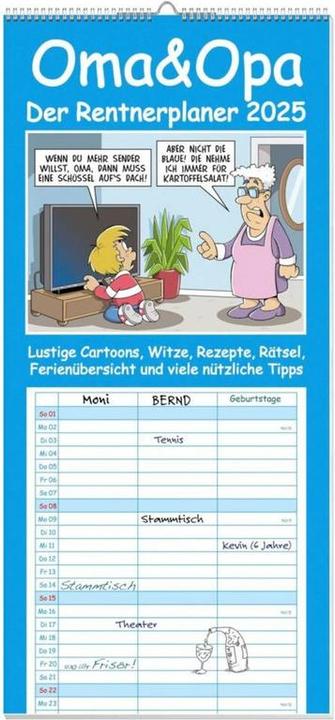 Produktbild Oma & Opa - Der Rentnerplaner 2025 (21 x 45 cm, Deutsch)