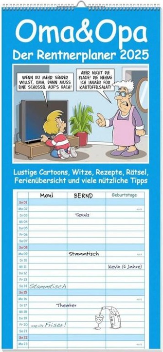 Produktbild Oma & Opa - Der Rentnerplaner 2025 (21 x 45 cm, Deutsch)