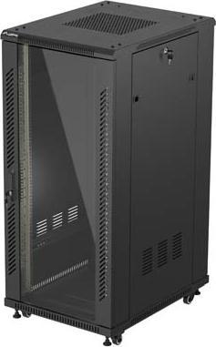 Produktbild Lanberg FF01-6827-12B freistehendes Rack 19, demontiert, flach verpackt, 27 HE (27 HE, 19 Zoll Rack)