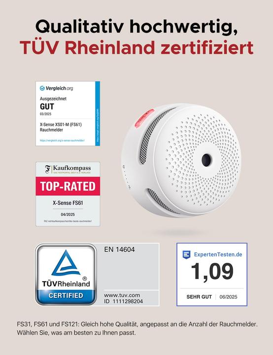 Produktbild X-Sense XS01-M mit Basisstation SBS50