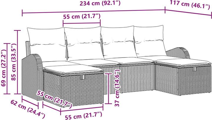 Produktbild vidaXL Gartensofa-set