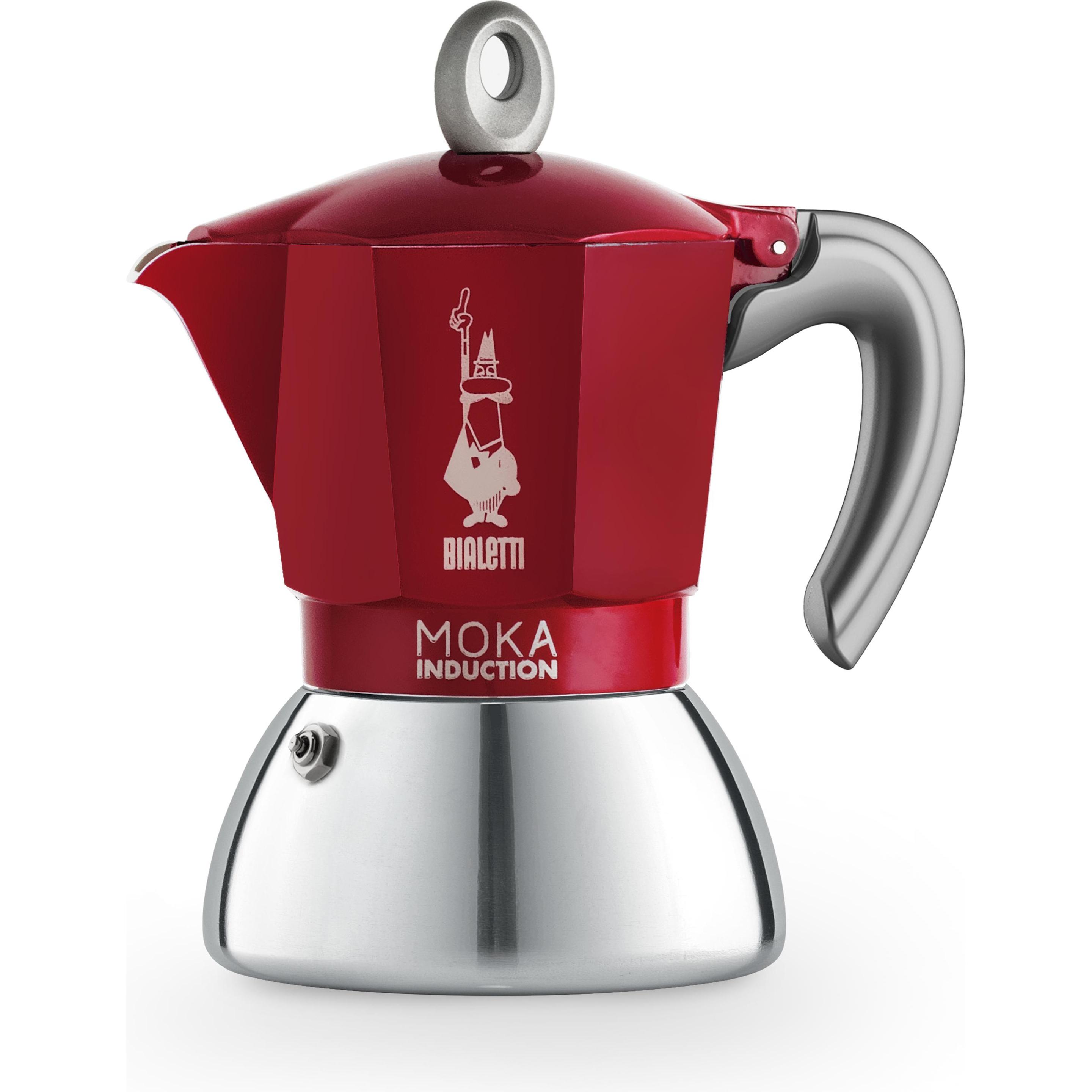 Bialetti Moka Induktion 4, Espressokocher, Rot