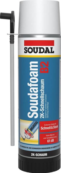 Produktbild Soudal 2K-TÃ¼rzargenschaum SOUDAFOAM 400 ml B2 grÃ¼n m.Einw.-Handsch.Dose (400 ml)