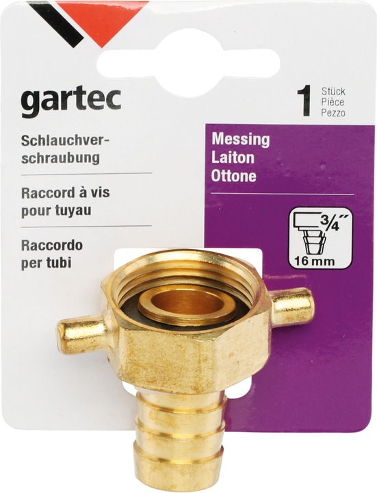 Immagine prodotto Gartec Attacco a vite del tubo flessibile (Connettore tubo flessibile, 16 mm)