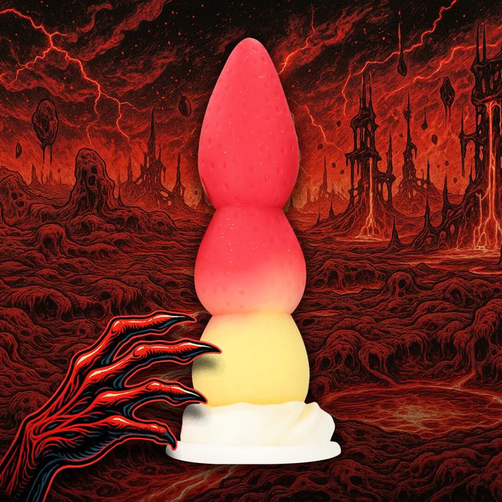 Produktbild Ouch! Whipped Berry - Silicone Butt Plug - Red/Yellow