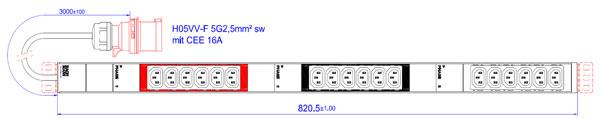 Actual product image Bachmann Zero U-Space IT PDU Basic 16A