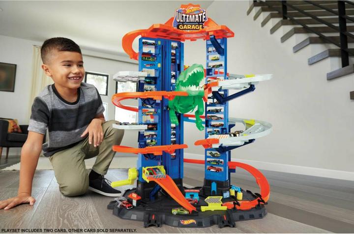 Actual product image Hot Wheels City Megacity Parking Garage with T-Rex Attack
