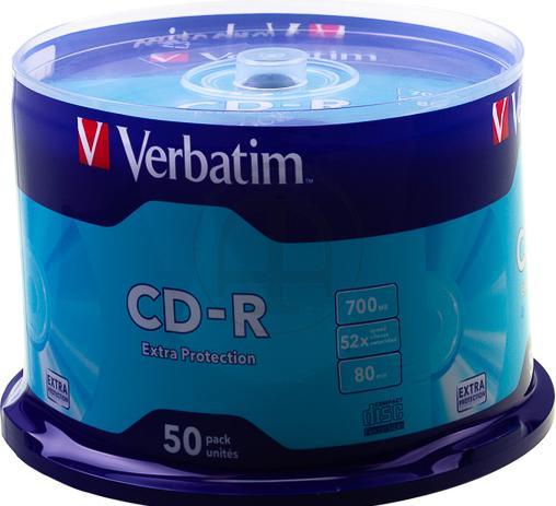 Image du produit Verbatim CD-R, 700MB/80min, 52x, broche (50 x)