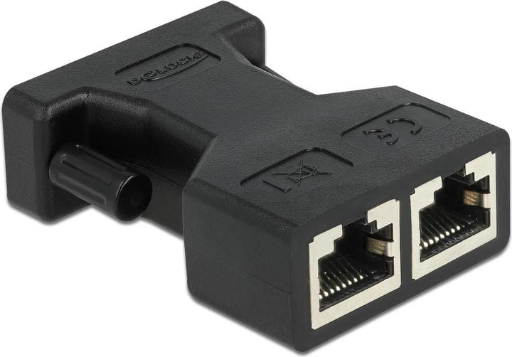 Actual product image Delock Adapter D-Sub 15 Pin female Gameport D-Sub 15 Pin - 2x RJ-45 (RJ45, 5.46 cm)