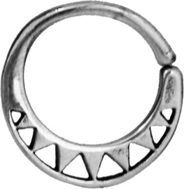 Immagine prodotto Star Piercing Micro Piercing Ring silber acht dreiecke (senza ottone, Argento 925)