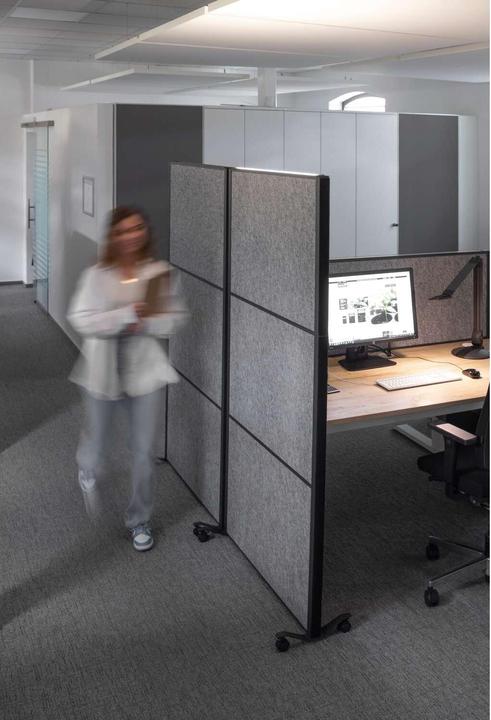 Immagine prodotto Maul MAULconnecto Uplight 120x50cm divisorio acustico da scrivania d.gr/an (120 x 51,5 cm)