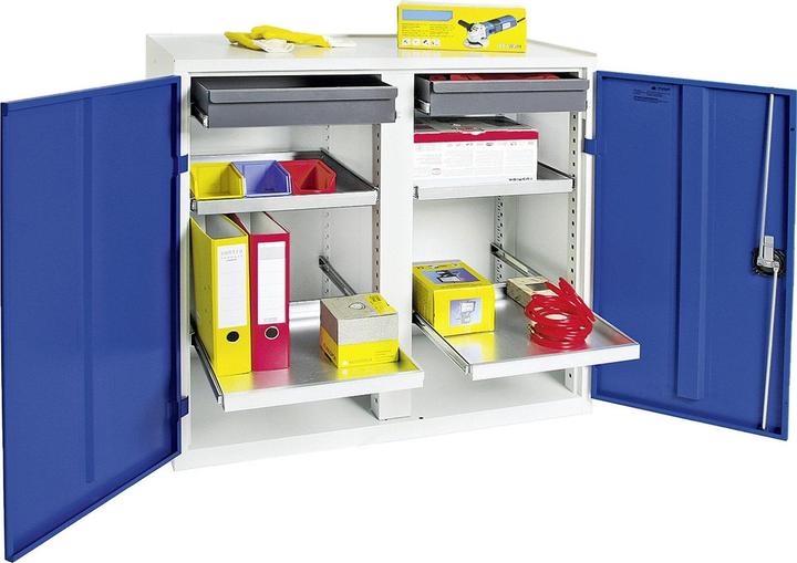 Produktbild Stumpf Werkzeugschrank 2 SL 4FB 1000x1000x500mm grau/blau (100 cm, 100 cm)