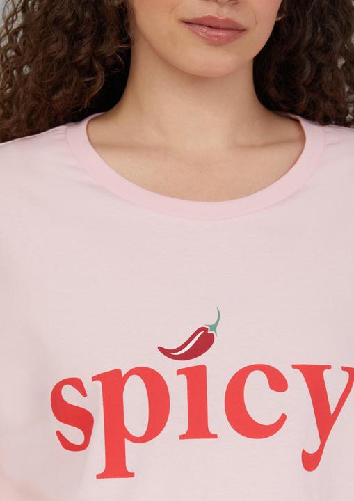 Actual product image S.Oliver T-Shirt Baumwollshirt mit überschnittener Schulter und Frontprint (44)
