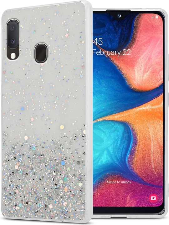 Actual product image Cadorabo TPU cover sparkling glitter (Samsung Galaxy A20e, Samsung Galaxy A10e)