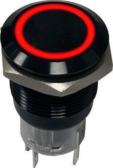 Produktbild RND Vandalensicherer Leuchtdrucktaster Tastend IP67 1 Wechsler 19mm