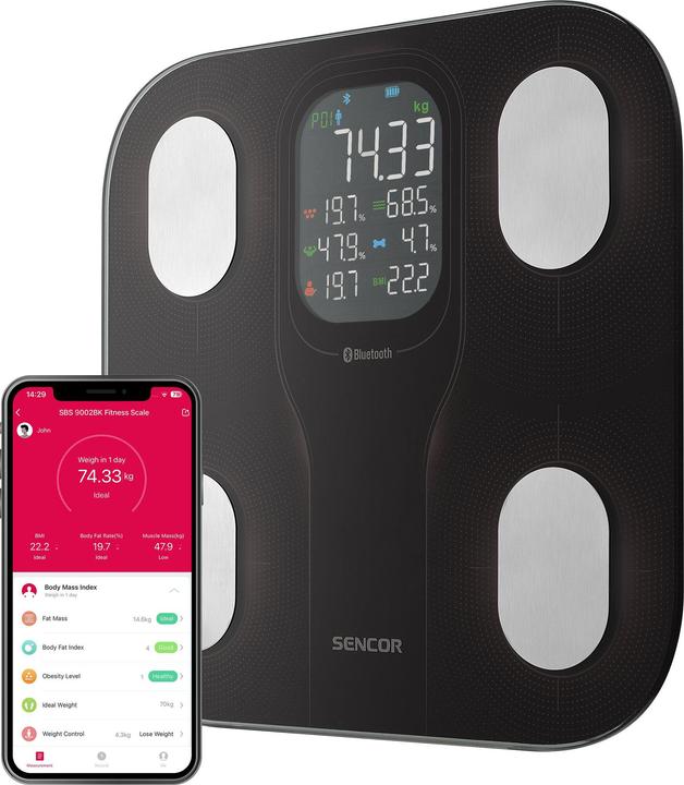 Sencor - Personal scale SBS 9002BK (180 kg)