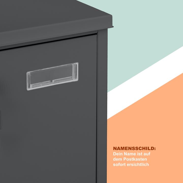 Productafbeelding Relaxdays Briefkasten mit Zeitungsfach