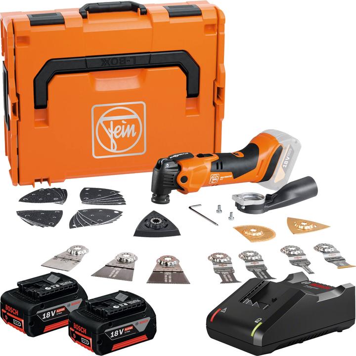 Fein Akku-MULTIMASTER AMM 500 Plus TOP AS / 2x 4,0 Ah Akku + Ladegerät in L