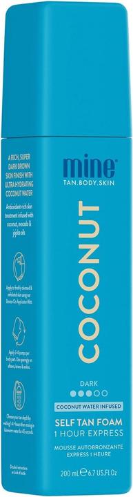 Produktbild Minetan Coconut Water Self Tan Foam For Ultra Dark Tanning - 200 Ml (Selbstbräunungsschaum, 200 ml)