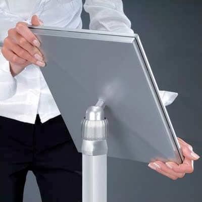 Actual product image Franken Information stand "Universal", DIN A3, height: 910-1,310 mm Aluminium folding frame profile with (A3)
