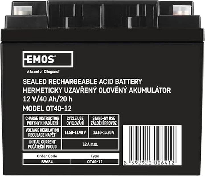Produktbild Emos Wartungsfreier Blei-Akku 12 V/40 Ah M6