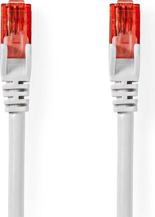 Produktbild Nedis CAT6-Netzwerkkabel - RJ45 Stecker - RJ45 Stecker - U/UTP - 30.0 m - Rund - PVC - Weiss - Label (U/UTP, CAT6, 30 m)