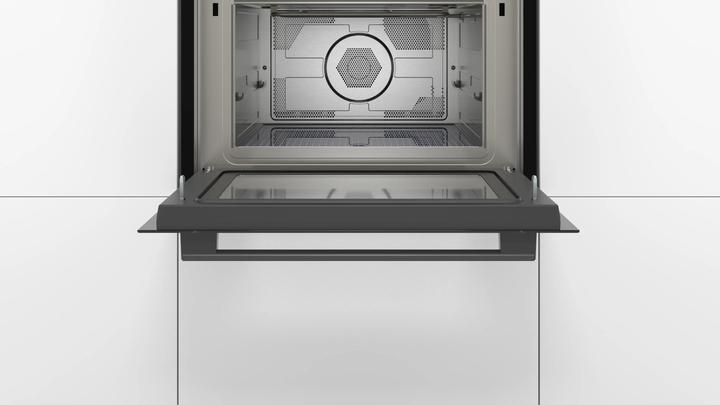 Produktbild Bosch Hausgeräte Serie 6, Einbau Mikrowelle mit Heissluft, 60 x 45 cm, Schwarz, CMA585GB1