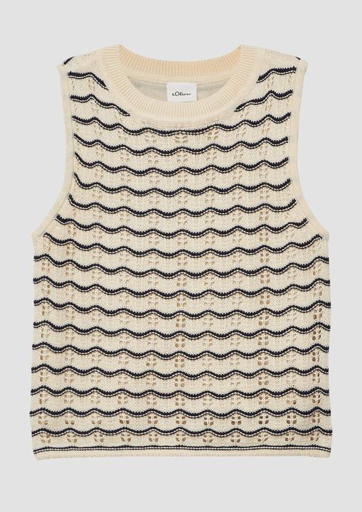 Produktbild s.Oliver Ajour-Stricktop im Slim Fit (134, 140)