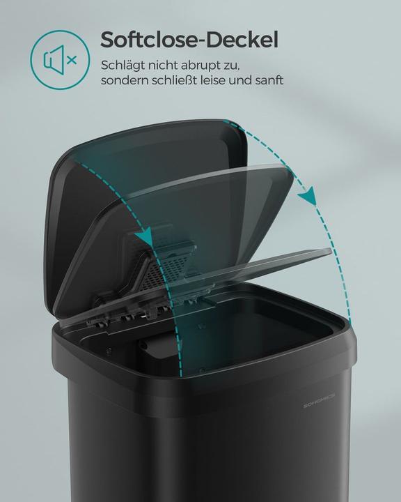 Immagine prodotto Songmics Cestino per rifiuti da 68,0 l in acciaio inox (68 l)