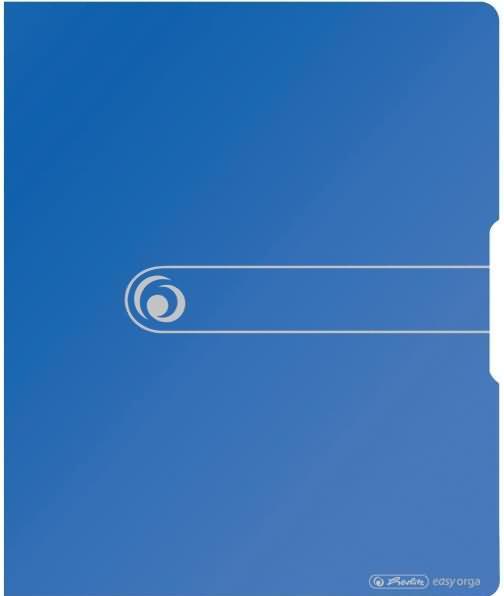 Actual product image Herlitz Ring binder easy orga to go, A4, 2-ring, blue opaque D-Combi mechanism, spine width: 27 mm, filling (A4, 27 mm, 1 pcs.)