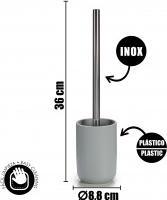 Actual product image Berilo set 4 pieces gray bathroom articles