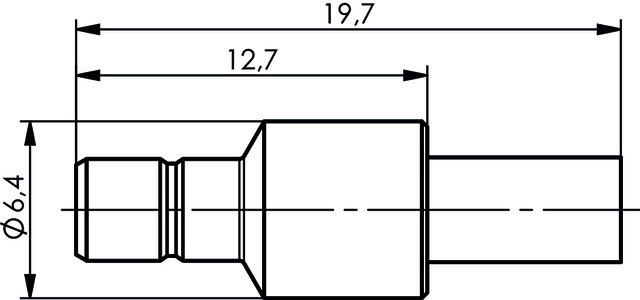 Image du produit Telegärtner Connecteur SMB mâle, droit 50 Ohms J01160A0471 1 pc.