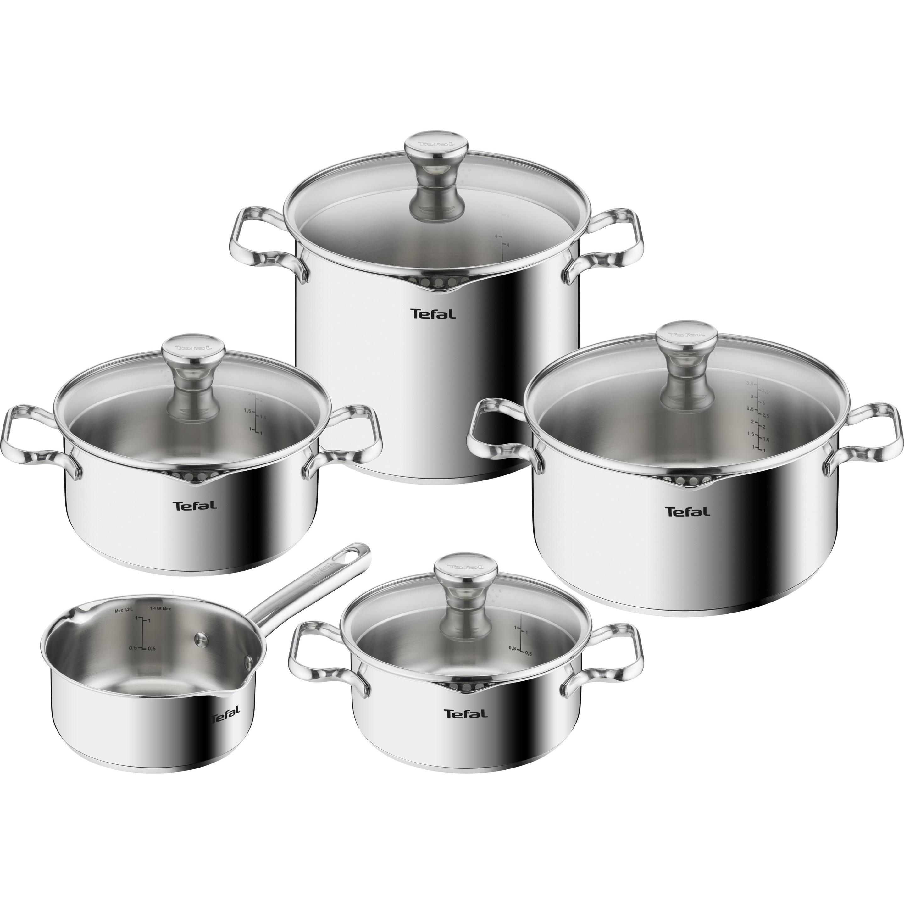 Tefal Duetto, Pfanne + Kochtopf, Silber