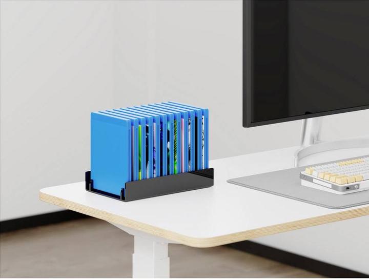 Actual product image Elevar CD Flipper 12 CDs/DVDs/Blu-rays Acryl Schwarz 1 St. (B x H x T) 250 x 45 (CDs)