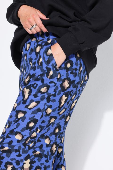 Immagine prodotto Studio Untold Pantaloni in mussola con taglio della gamba ampio e design leopardato colorato (58)