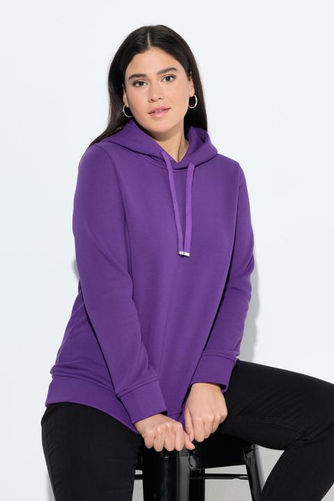 Produktbild Ulla Popken Hoodie, Rippbündchen, Kapuze, Langarm (54)
