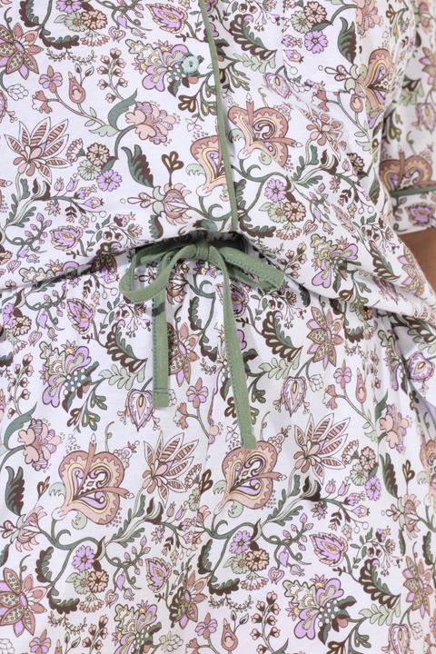 Produktbild Ulla Popken Pyjama, Blüten, Reverskragen, Halbarm, Taschen (46, 48)