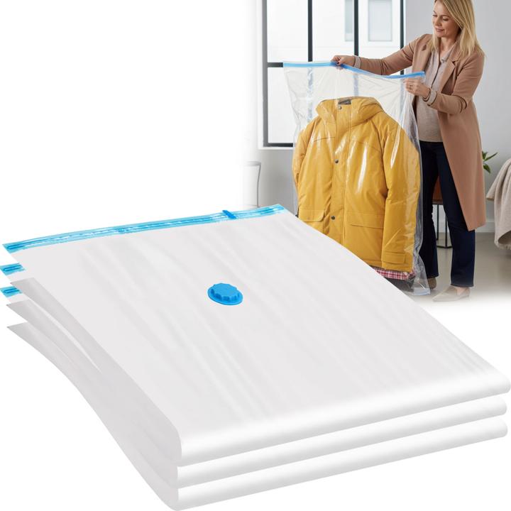 Produktbild Ideoon 3er-Set Vakuum-Beutel zur Kompression per Staubsauger, 80 x 120 cm
