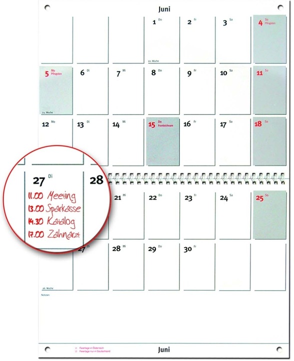 Valori nutrizionali e ingredienti Güss Calendario da parete A4 orizzontale 1M 2S